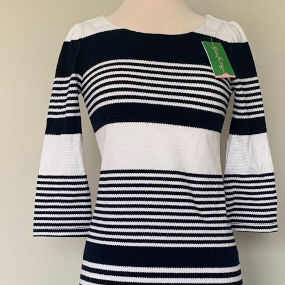 NWT Lilly Pulitzer Coconut Stripe Bay Dress